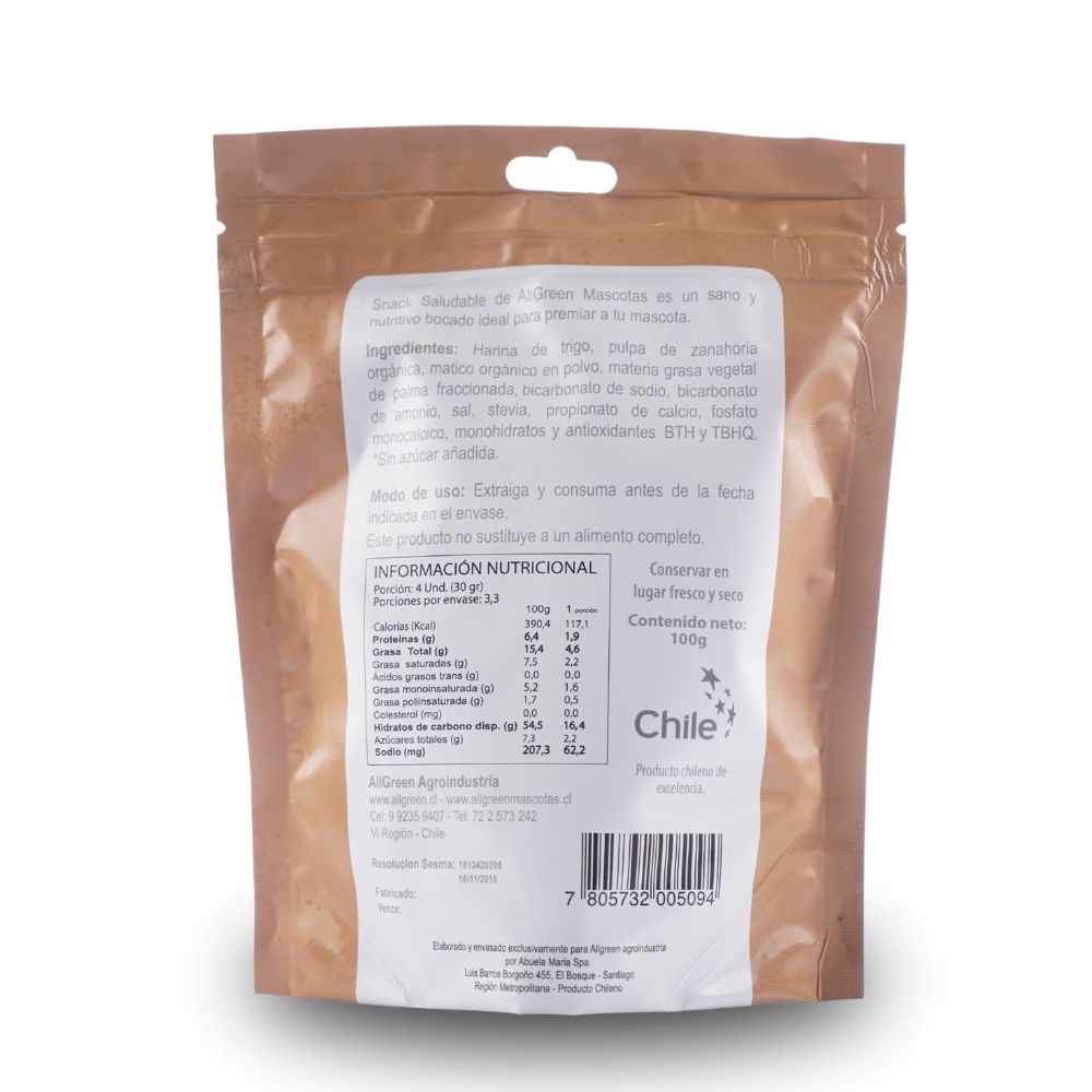 Snack Saludable Matico – Zanahoria 100 grs